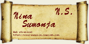 Nina Šumonja vizit kartica